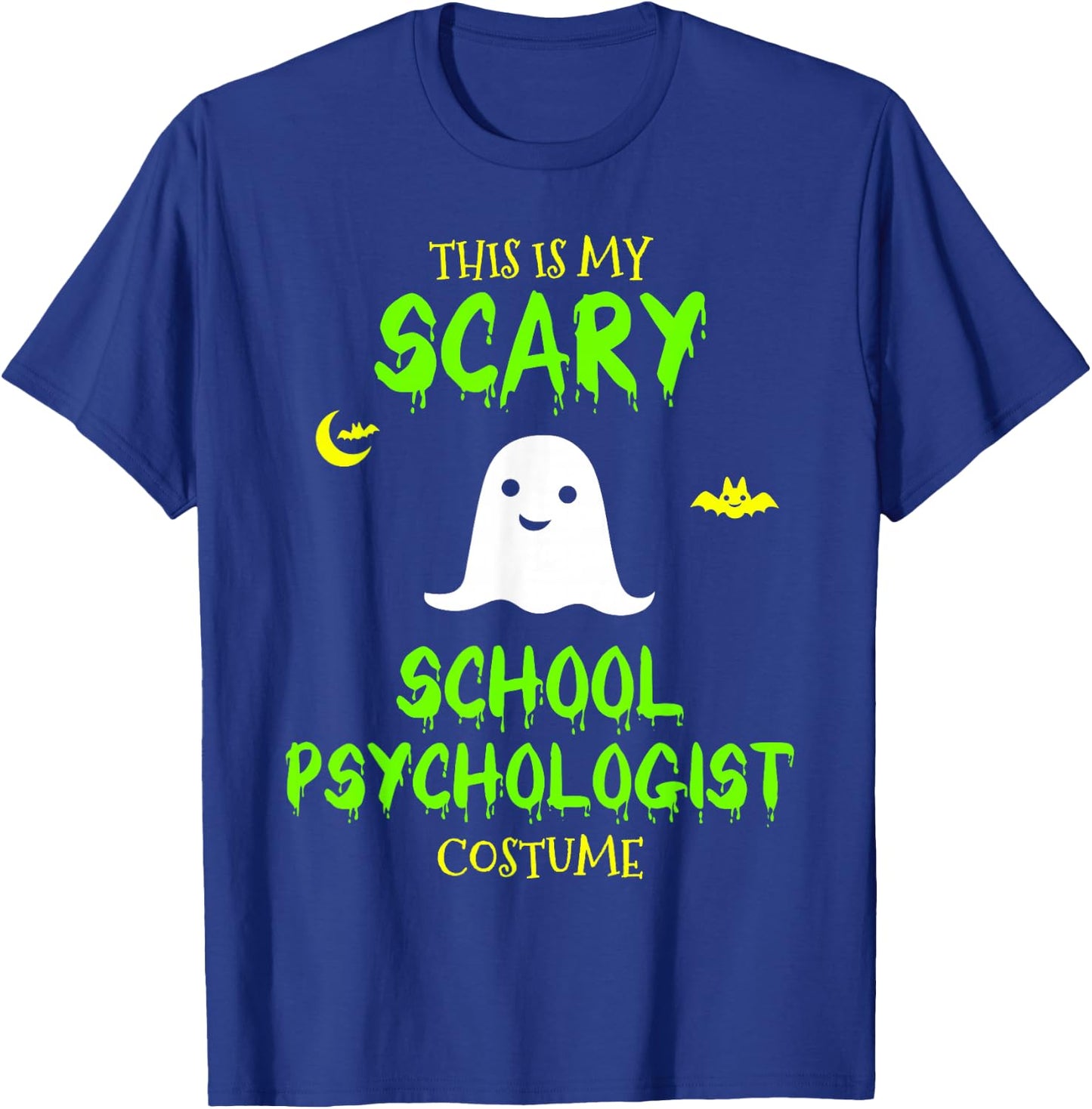 Scary School Psychologist Costume Halloween Lazy Easy T-Shirt - T-Shirt | Royal