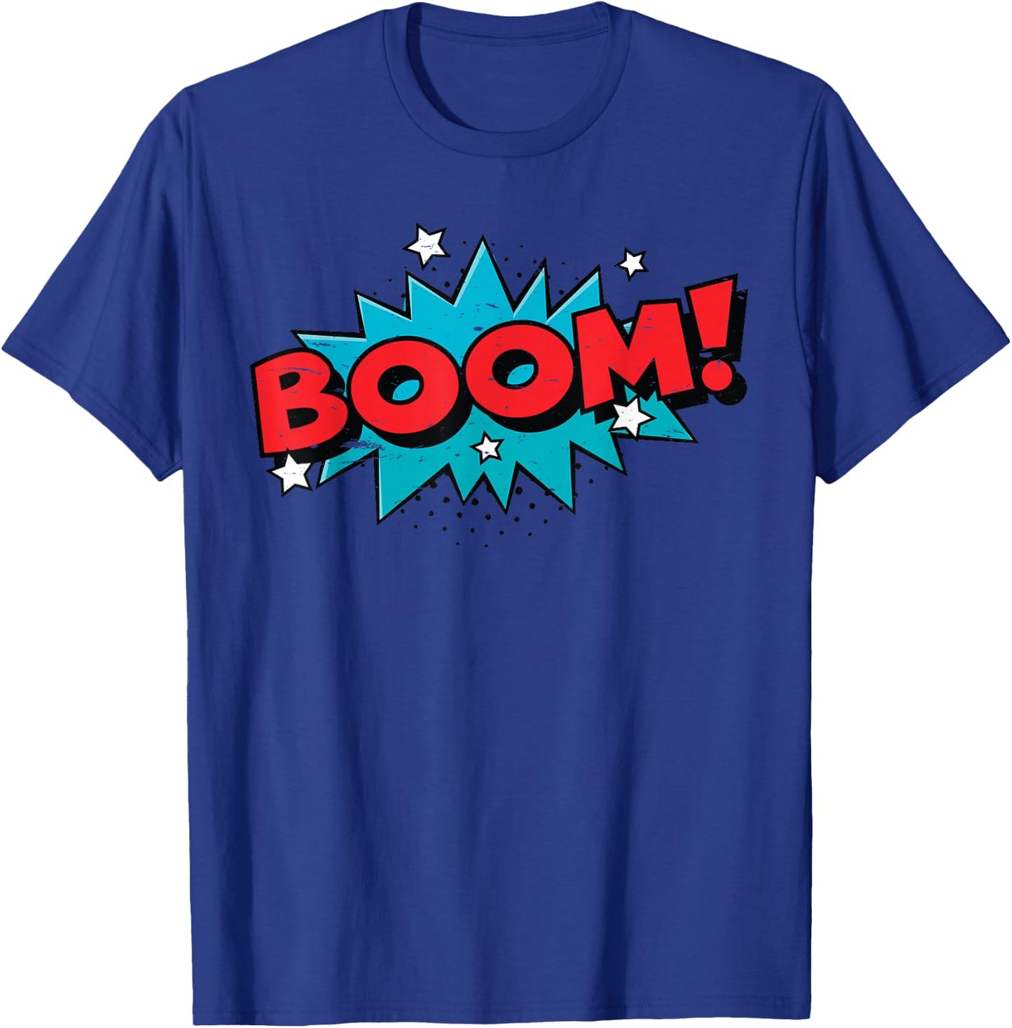 Boom! Comic Book Cartoon Funny Pop Art Design - Vintage T-Shirt - T-Shirt | Royal