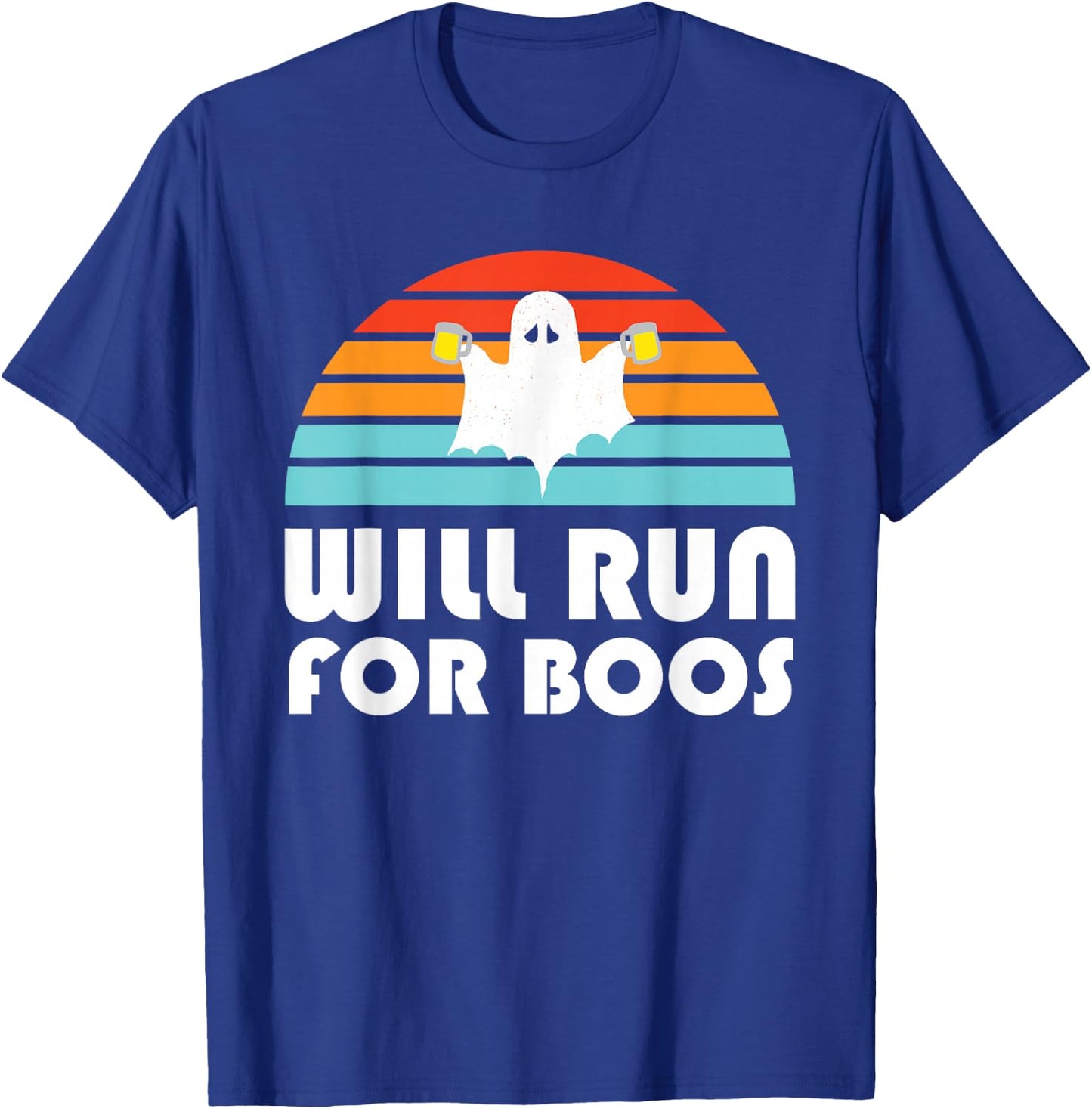 Halloween Running Will Run For Boos Beer T-Shirt - T-Shirt | Royal