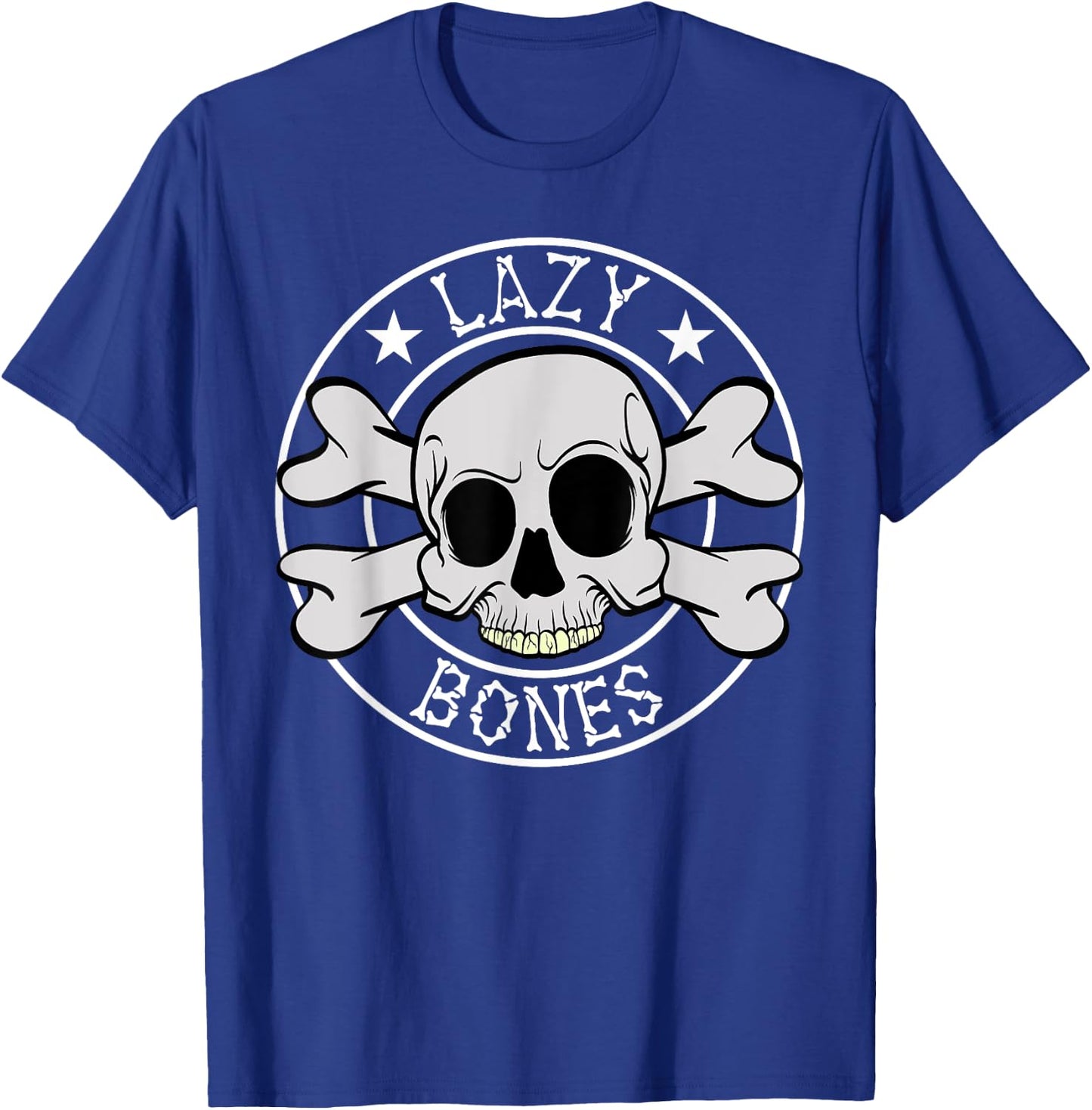 Lazy Bones Skeleton Halloween Costume Horror movies T-Shirt - T-Shirt | Royal