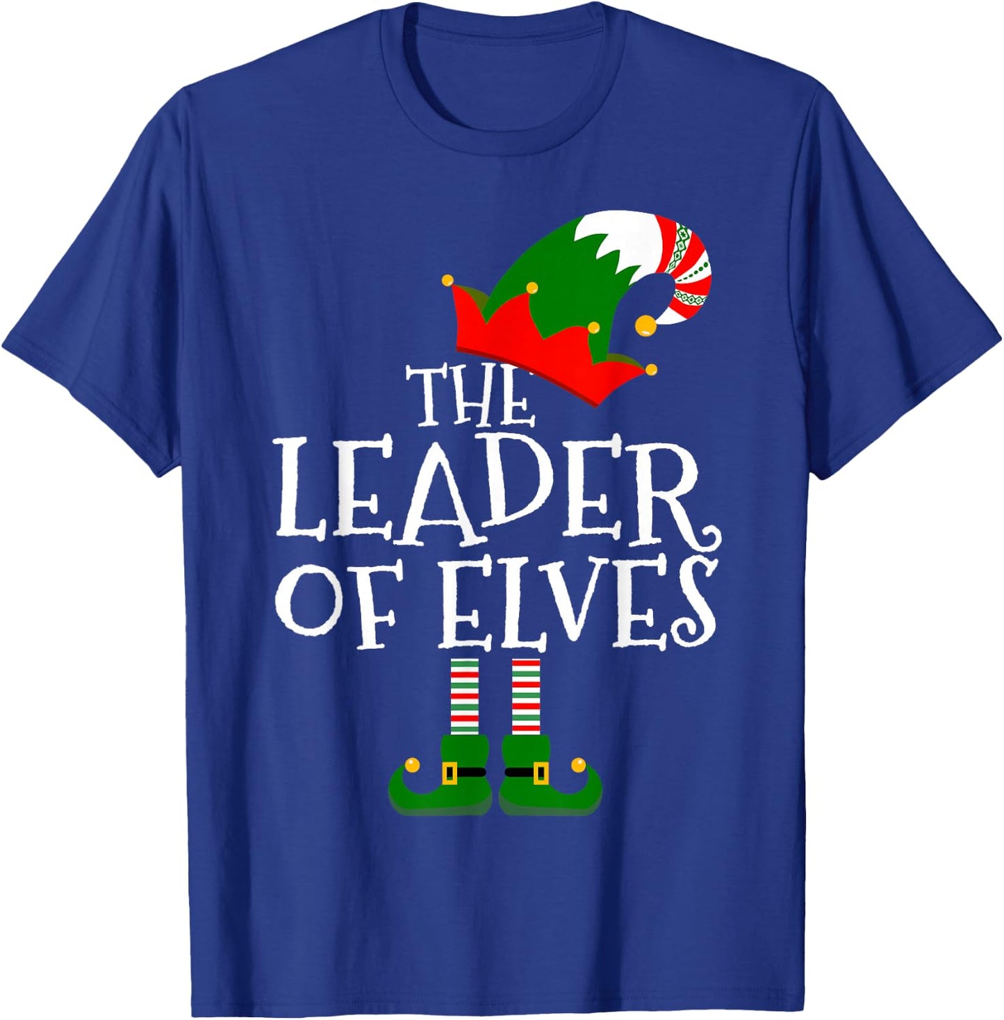 The Leader of Elves Matching Family Group Gift Elf Christmas T-Shirt - T-Shirt | Royal