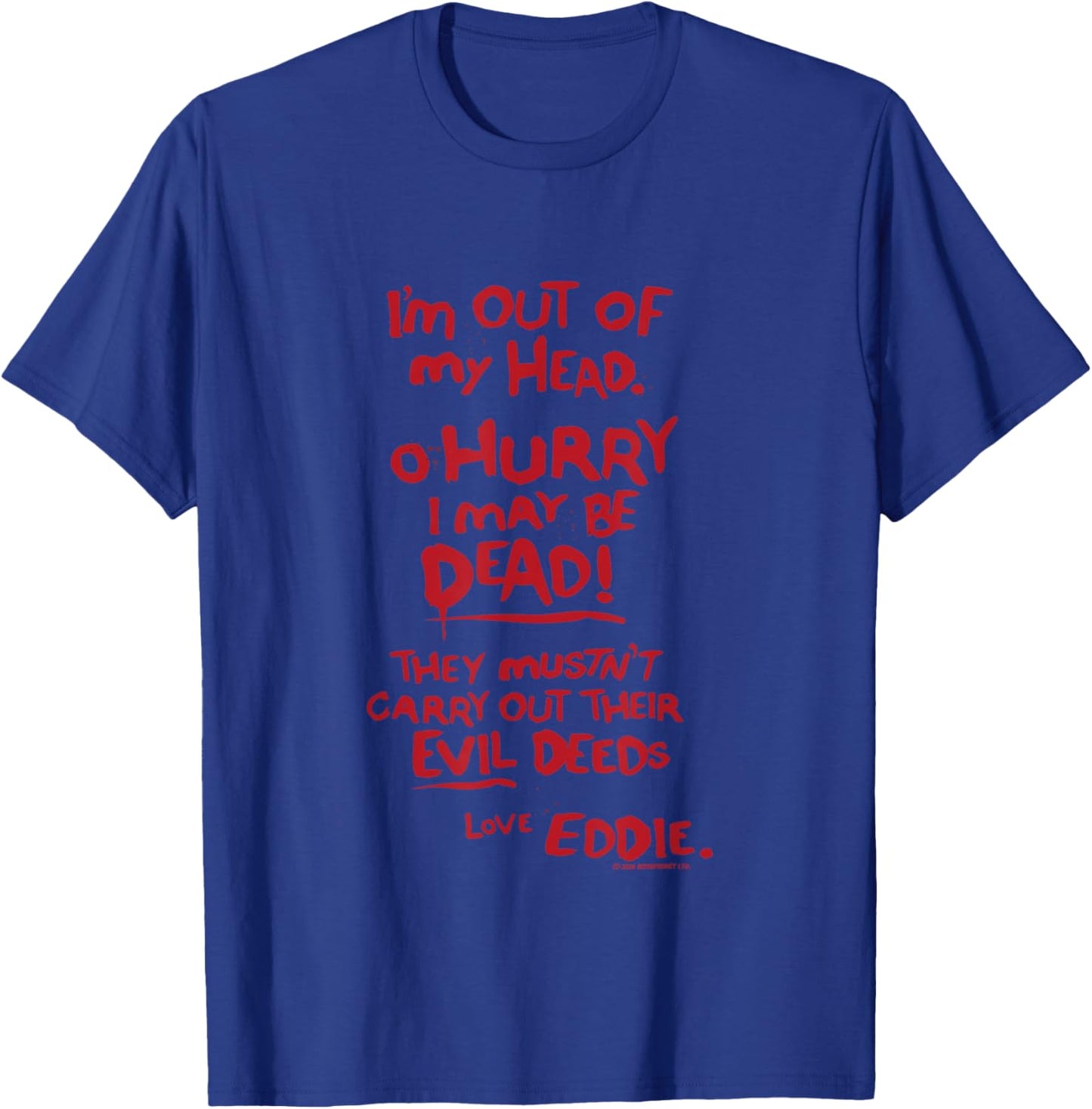 Rocky Horror Show Hot Patootie Eddie Red Lyrics T-Shirt - T-Shirt | Royal