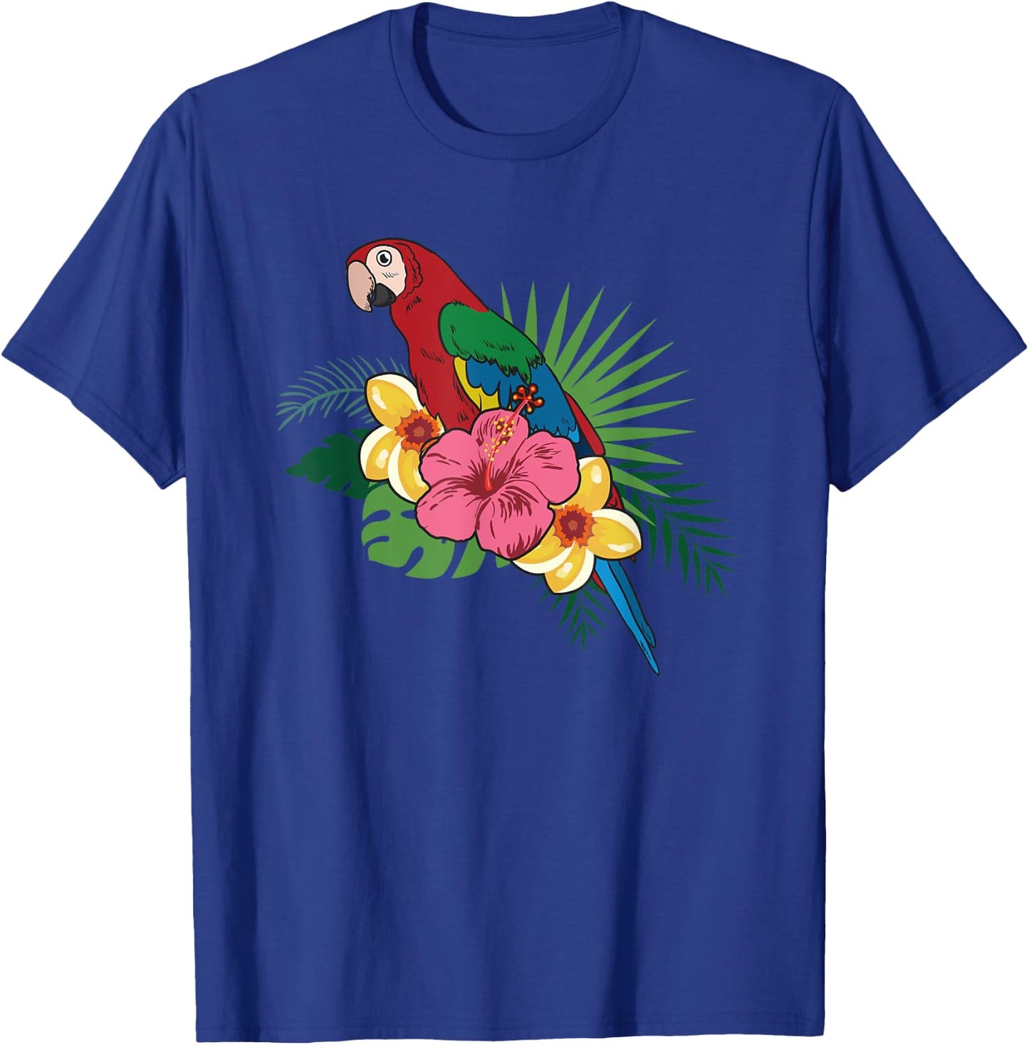 Vintage Aloha Hawaiian Parrot Shirt - Macaw T-Shirt - T-Shirt | Royal