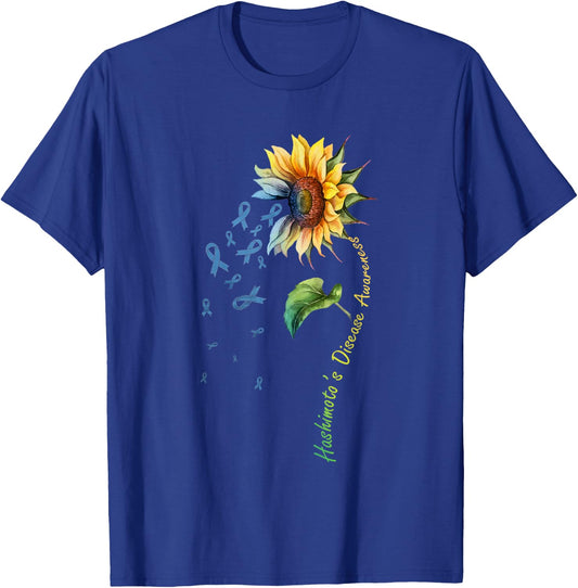 Hashimoto's Disease Awareness Sunflower Shirt T-Shirt - T-Shirt | Royal