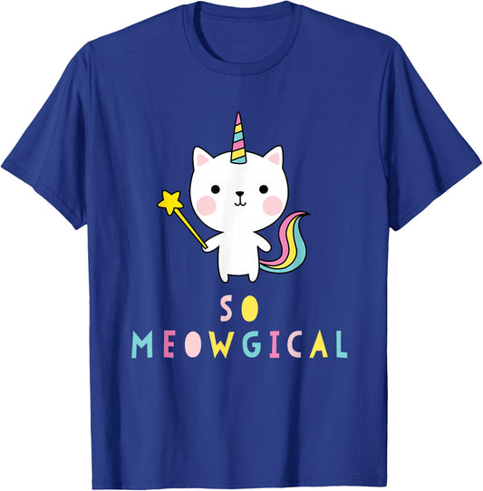 So Meowgical Caticorn Cat Unicorn Rainbow Kittycorn Cute T-Shirt - T-Shirt | Royal