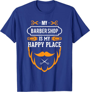 Vintage Retro Barber Shop Quote Saying Shirt Gift T-Shirt - T-Shirt | Royal