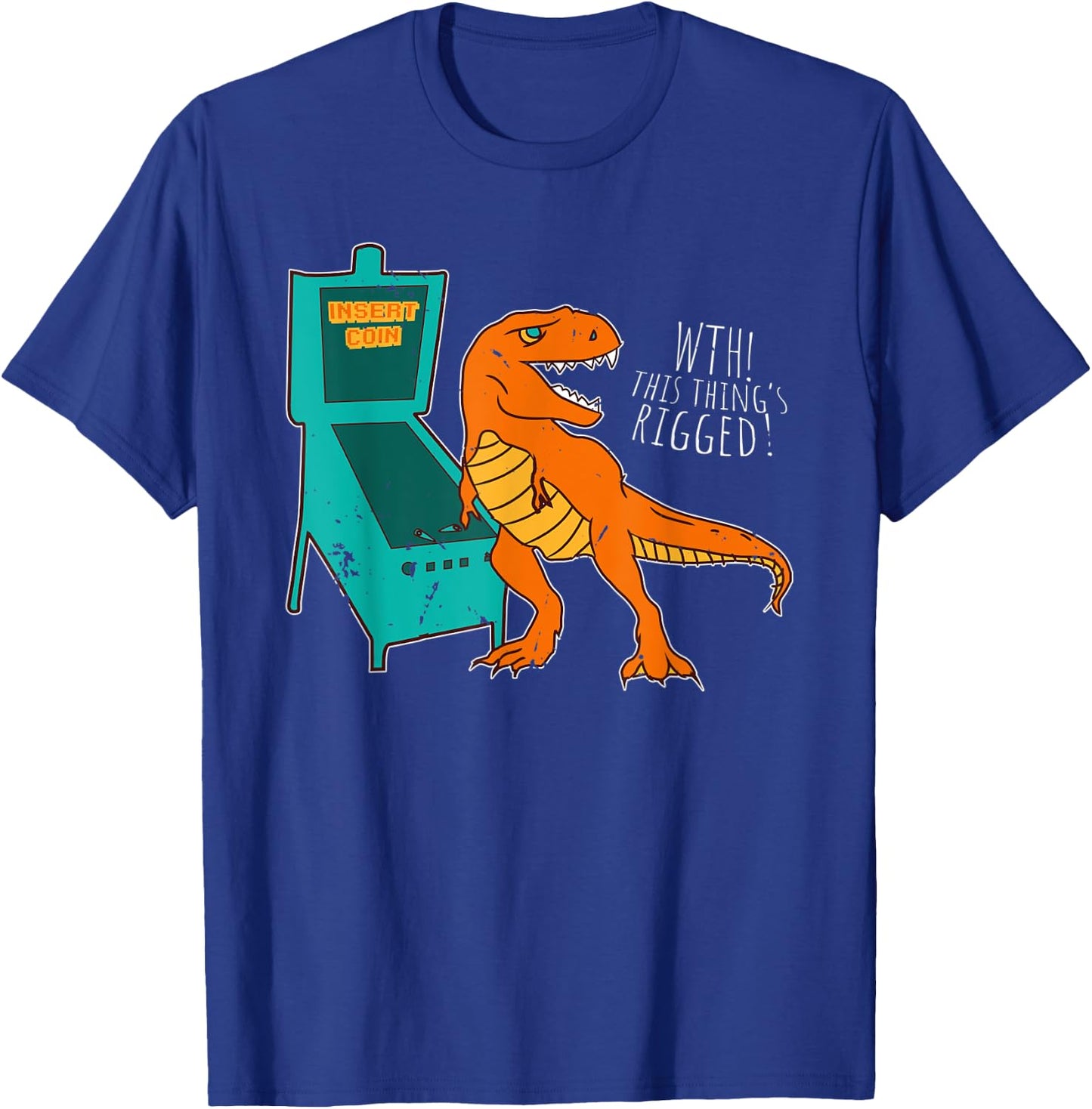Dinosaur Pinball Wizard Arcade Machine Player Picture Shirt T-Shirt - T-Shirt | Royal