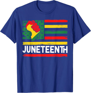 Juneteenth 1865 Freedom Day African Americans Flag T-Shirt - T-Shirt | Royal