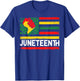 Juneteenth 1865 Freedom Day African Americans Flag T-Shirt - T-Shirt | Royal