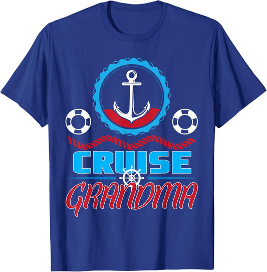 Cruise Grandma Gift Shirt Cruise Travel Bon Voyage Gifts T-Shirt - T-Shirt | Royal