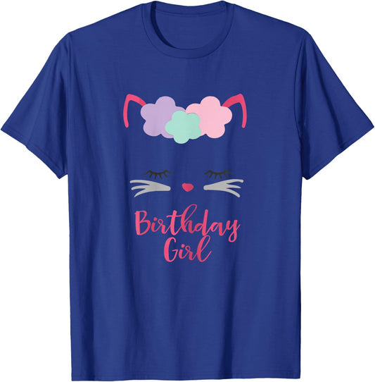 Kitten Birthday Cat Gift, Kitty Birthday Girl Outfit T-Shirt - T-Shirt | Royal