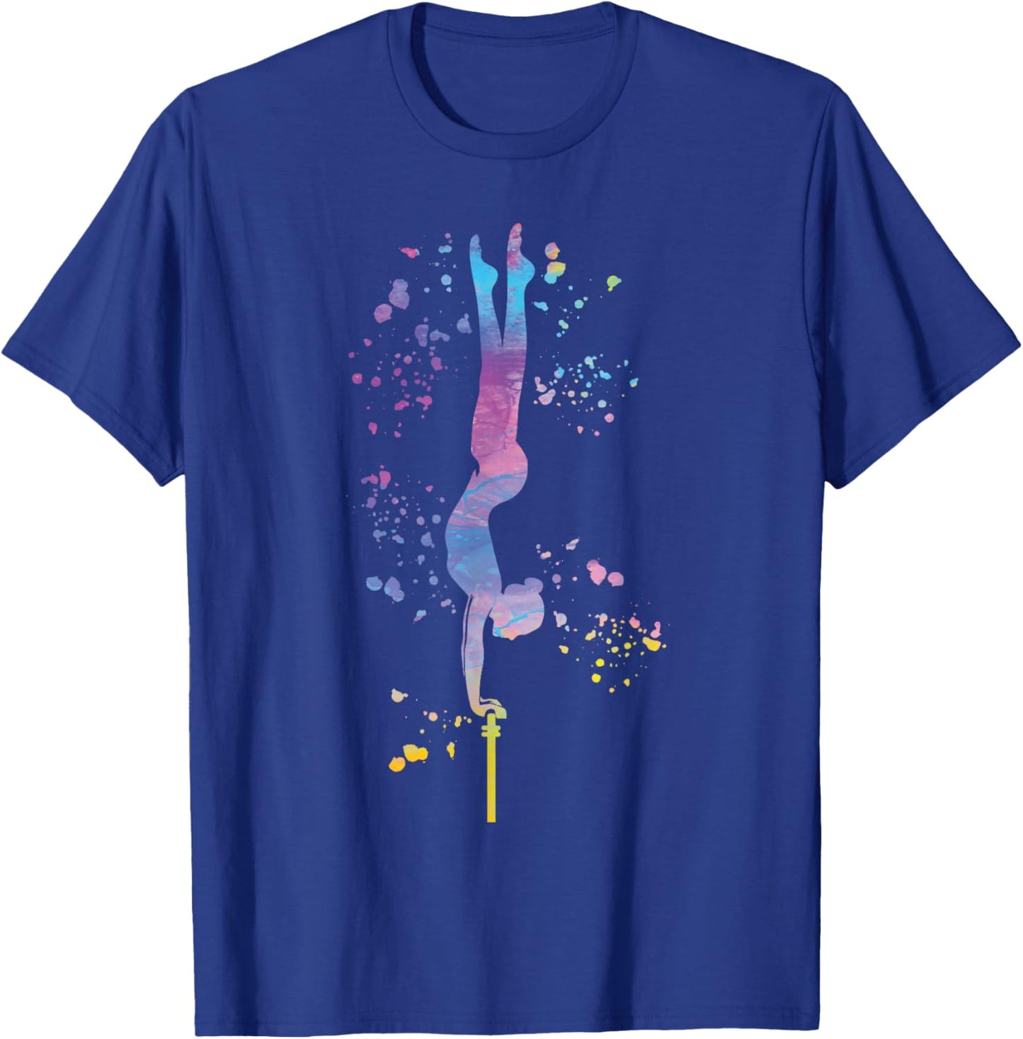 Gymnast on Uneven Bars Girls Kids Artistic Gymnastics T-Shirt - T-Shirt | Royal