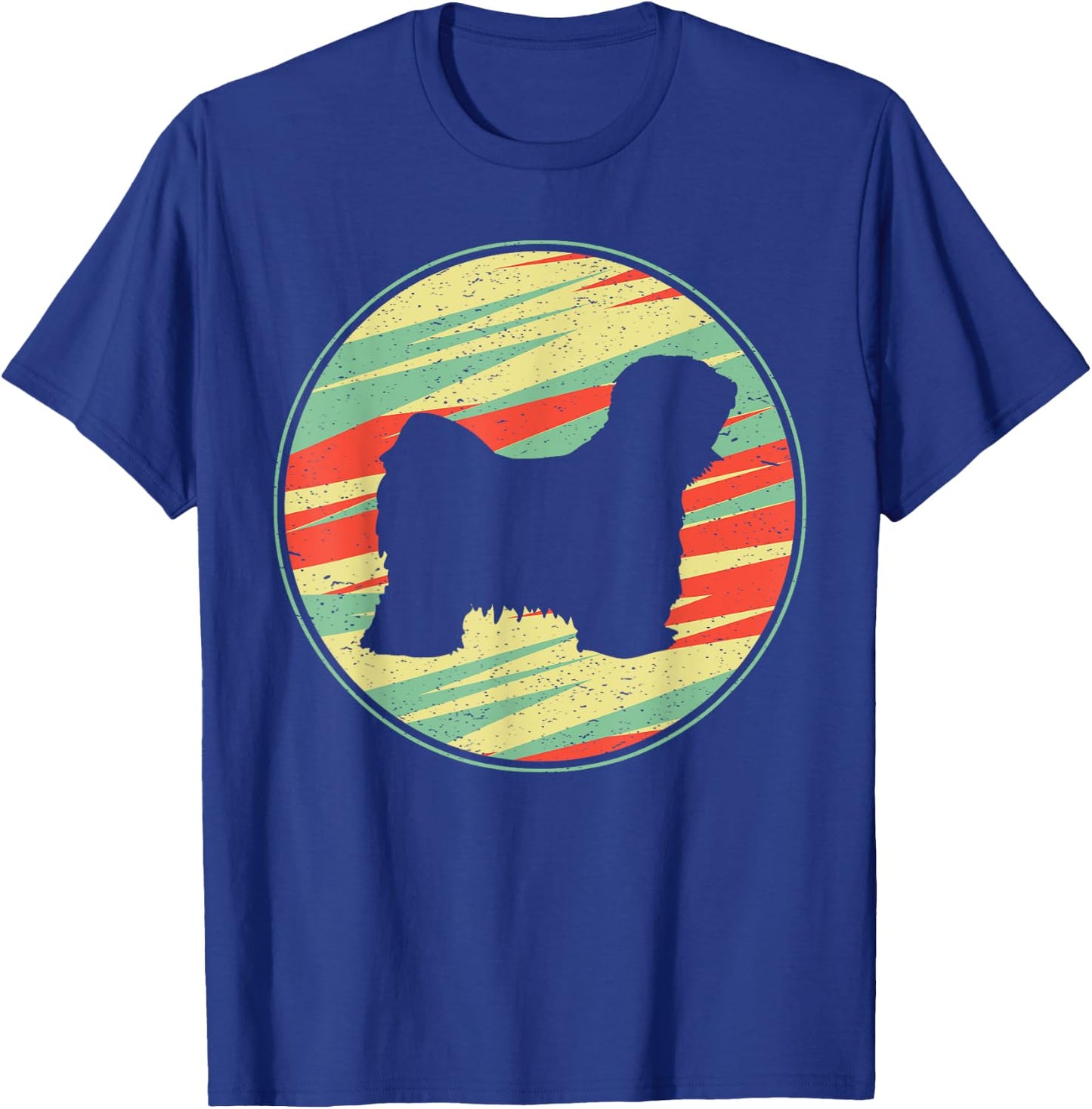 Tibetan Terrier Retro Vintage Silhouette Cute Dog Gift Men Women Kids T-Shirt - T-Shirt | Royal