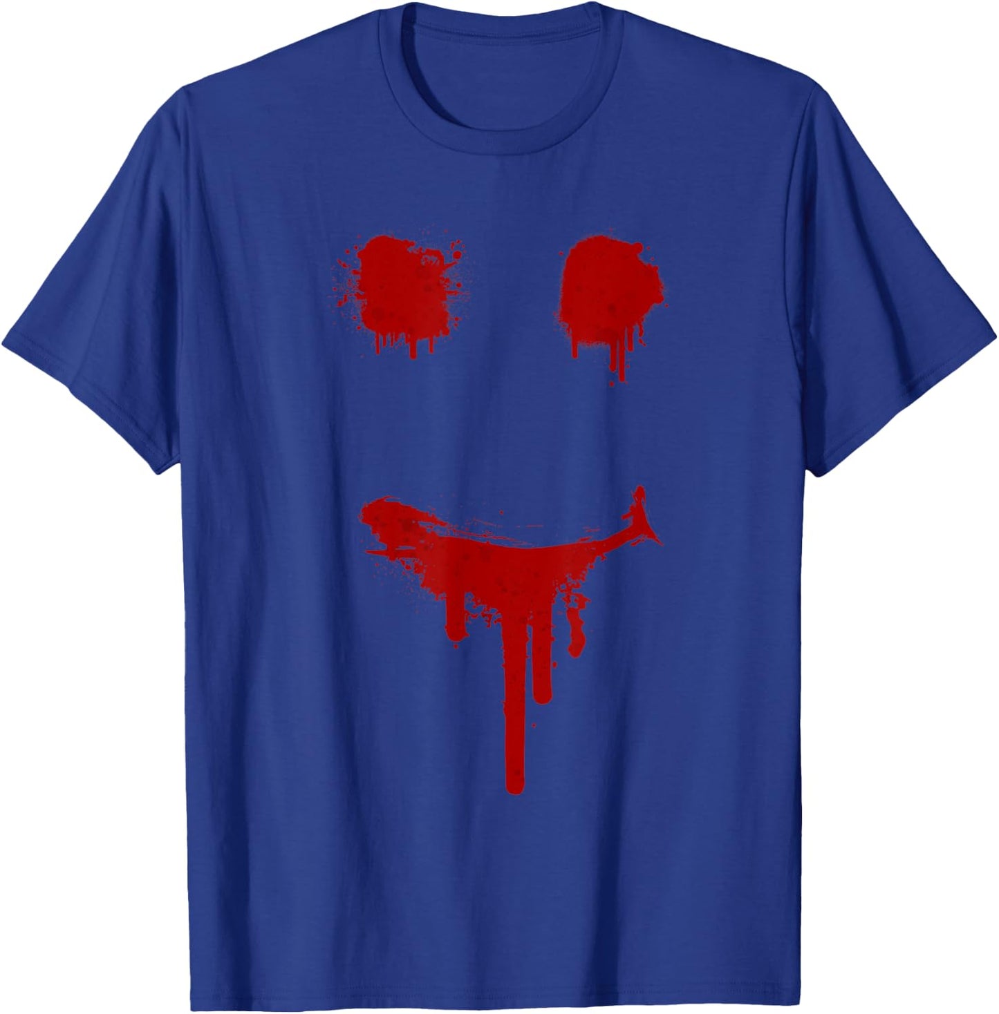 Bloody Halloween Costume I Blood Splatter Smile T-Shirt - T-Shirt | Royal