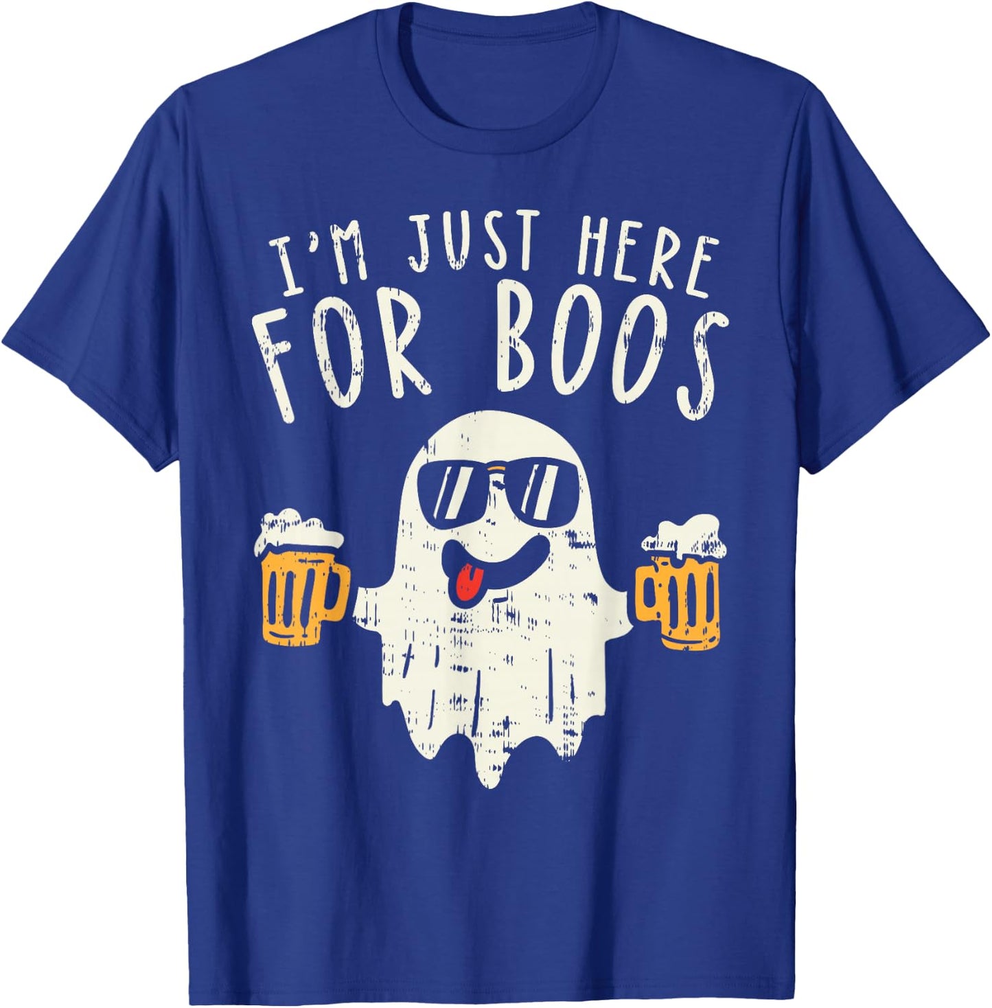Im Just Here For The Boos Ghost Halloween Costume Beer Lover T-Shirt - T-Shirt | Royal