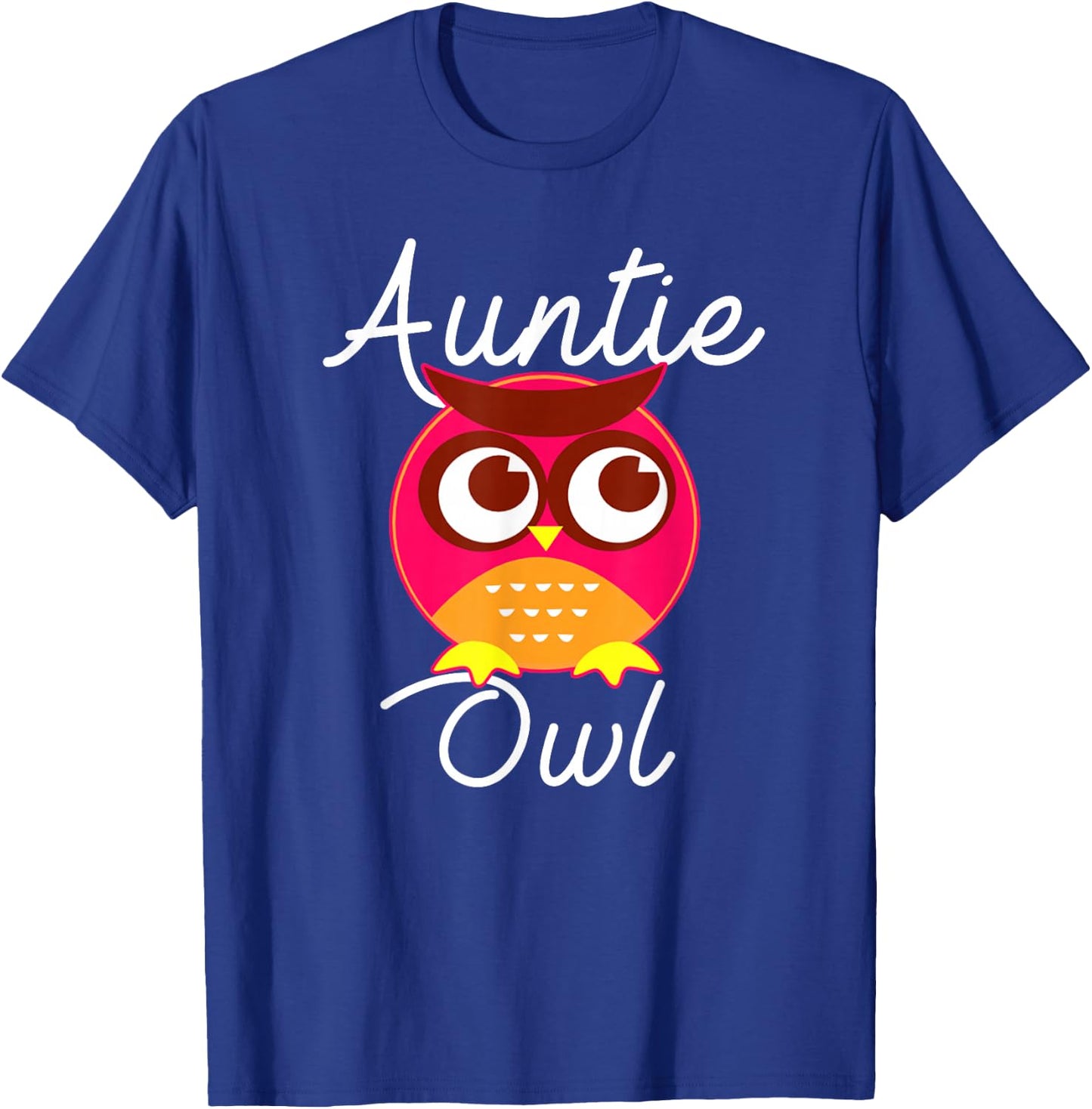 Auntie Owl Cute Owl Lover For Aunt T-Shirt - T-Shirt | Royal