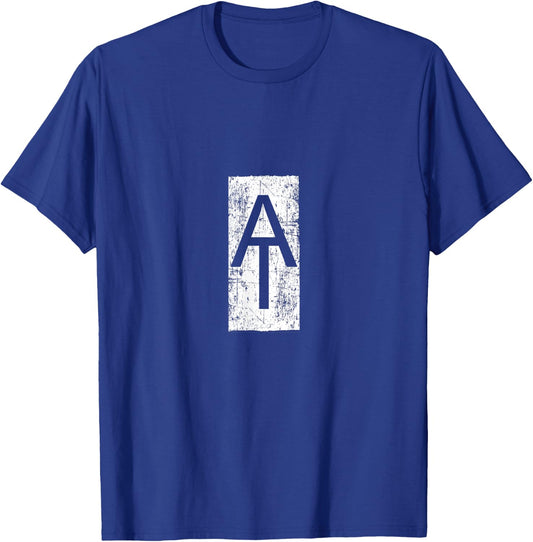 AT Appalachian Trail Logo Symbol White Blaze Marker T-Shirt - T-Shirt | Royal