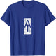 AT Appalachian Trail Logo Symbol White Blaze Marker T-Shirt - T-Shirt | Royal