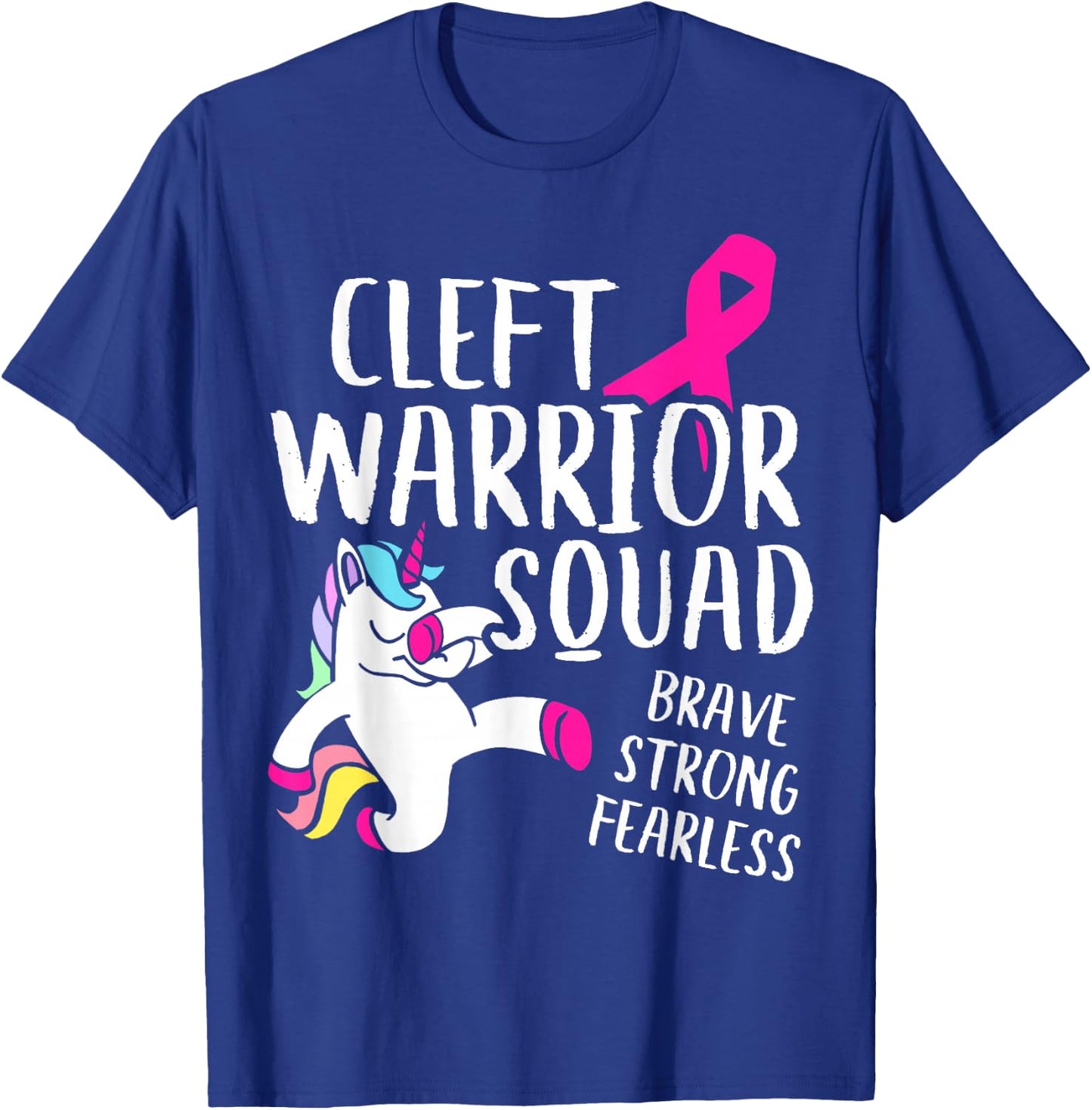 Cleft Palate Lip Warrior Squad Cleft Strong Awareness T-Shirt - T-Shirt | Royal