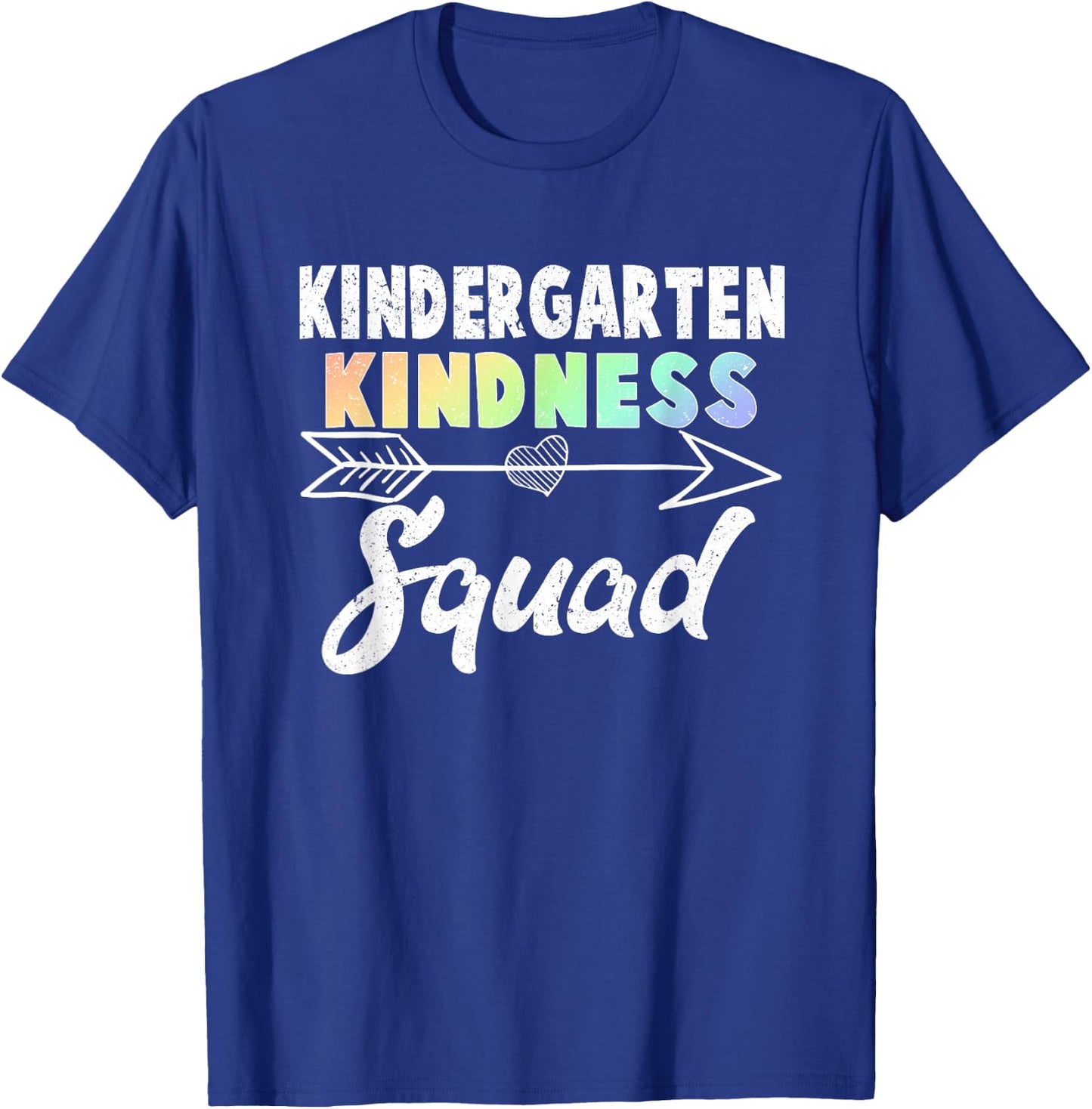 Teacher Team Shirt Kindergarten Kindness Squad Rainbow Gift Women Kids T-Shirt - T-Shirt | Royal