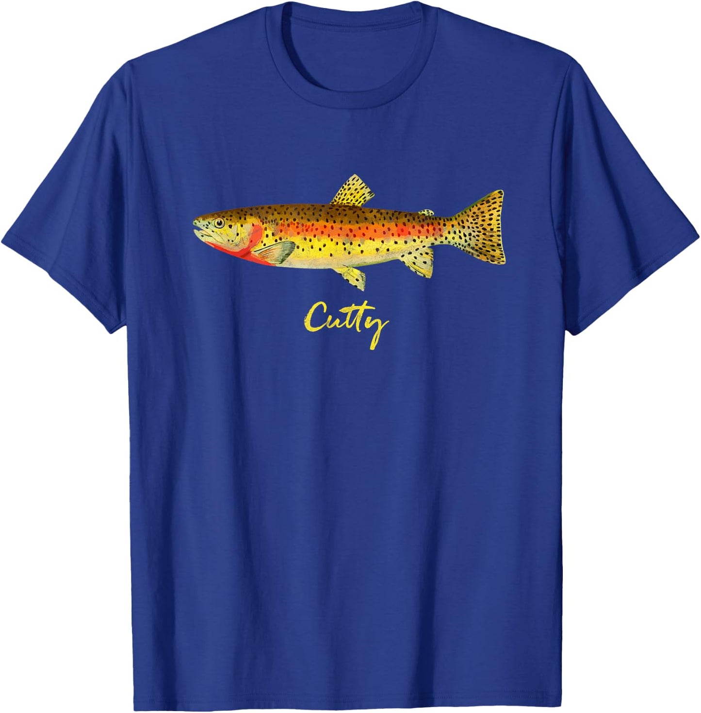 Retro Cutthroat Trout Vintage Fly Fishing T-Shirt - T-Shirt | Royal
