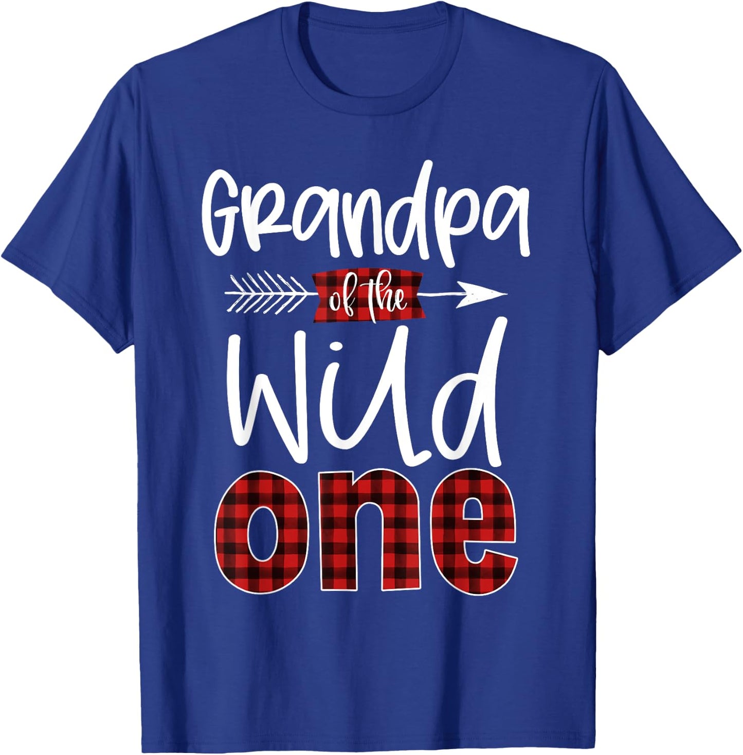 Grandpa of the Wild One Shirt Plaid Lumberjack 1st Birthday T-Shirt - T-Shirt | Royal