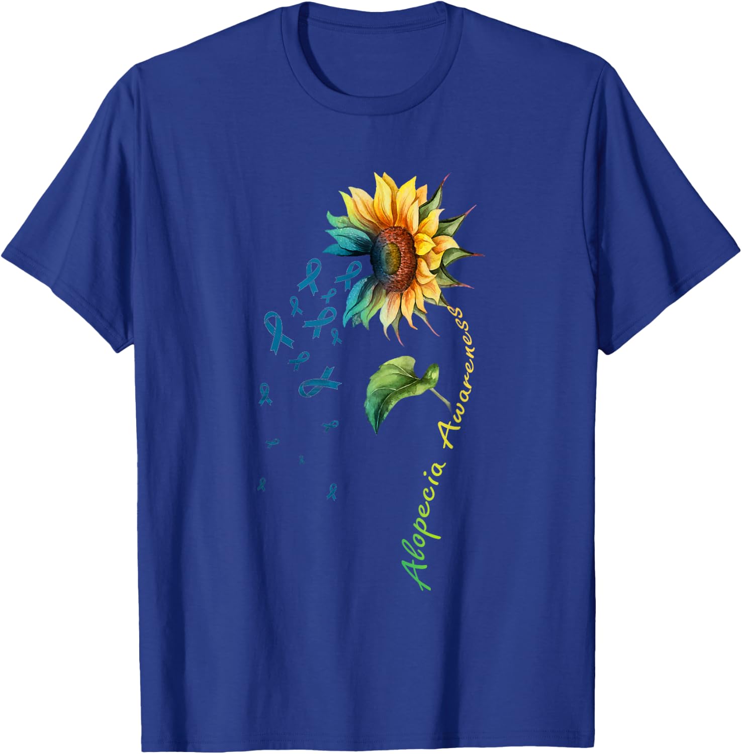 Alopecia Awareness Sunflower Shirt T-Shirt - T-Shirt | Royal