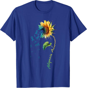 Alopecia Awareness Sunflower Shirt T-Shirt - T-Shirt | Royal