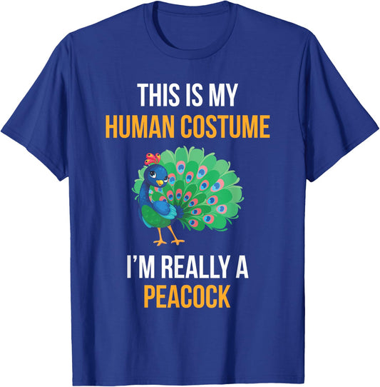 Funny Halloween Peacock Costume Shirt for Kids Women Men T-Shirt - T-Shirt | Royal