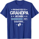 Promoted to Grandpa Again 2027 2nd Time Grandpa Announcement T-Shirt - T-Shirt | Royal
