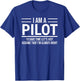 I Am A Pilot I'm Always Right Funny Aviator T-Shirt - T-Shirt | Royal