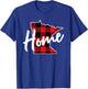 Lumberjack Buffalo Plaid Minnesota Home State Gift T-Shirt - T-Shirt | Royal