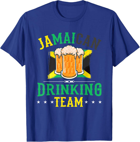 Jamaican Drinking Team Jamaica Flag Gift Beer Drinkers T-Shirt - T-Shirt | Royal