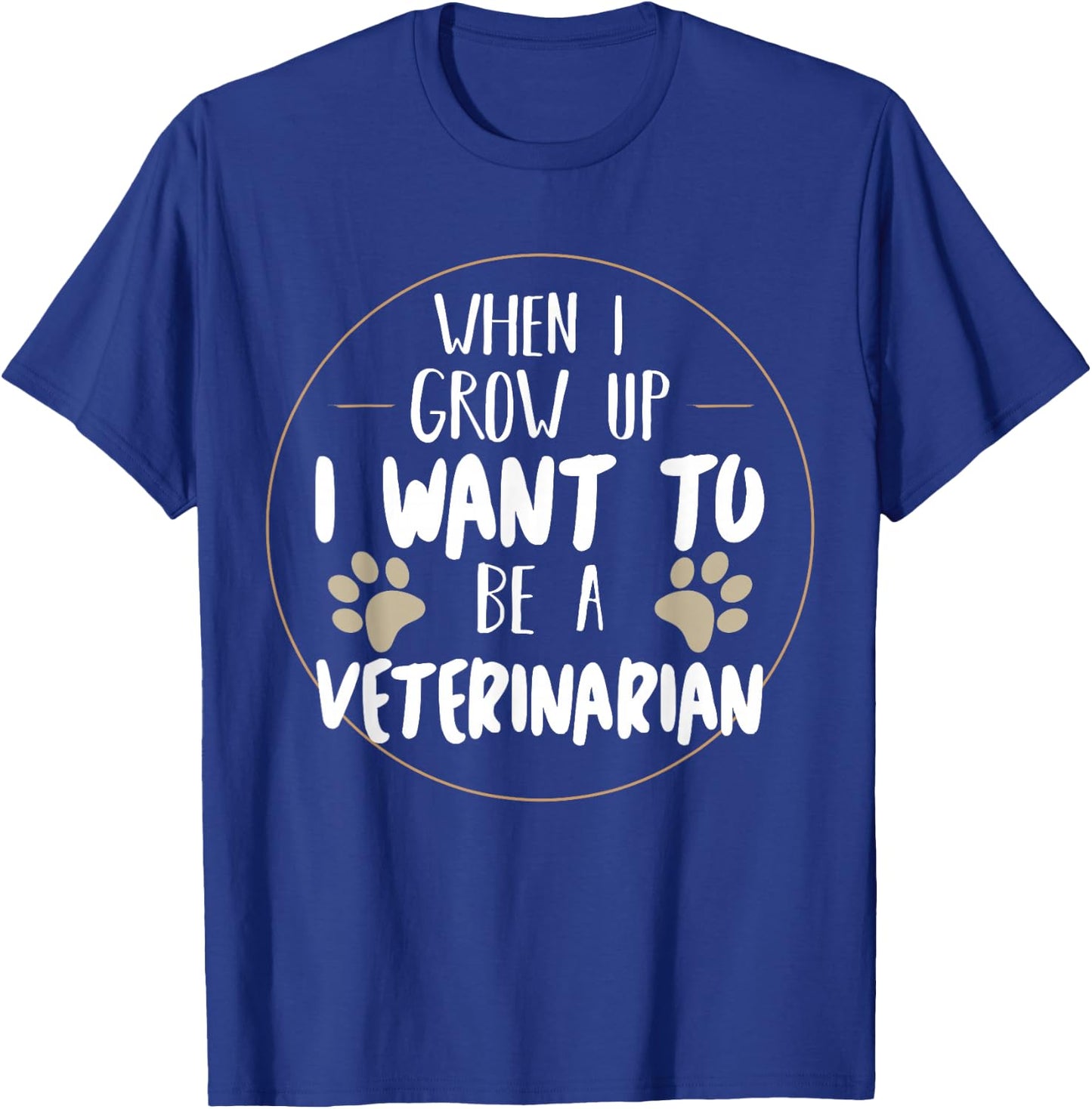Kids Future Veterinarian Gift T Shirt For Dog & Cat Lovers T-Shirt - T-Shirt | Royal