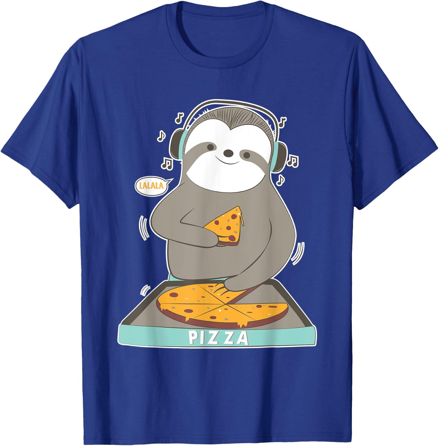 Sloth Pizza Shirt Women Kids Girls Boys T-Shirt - T-Shirt | Royal