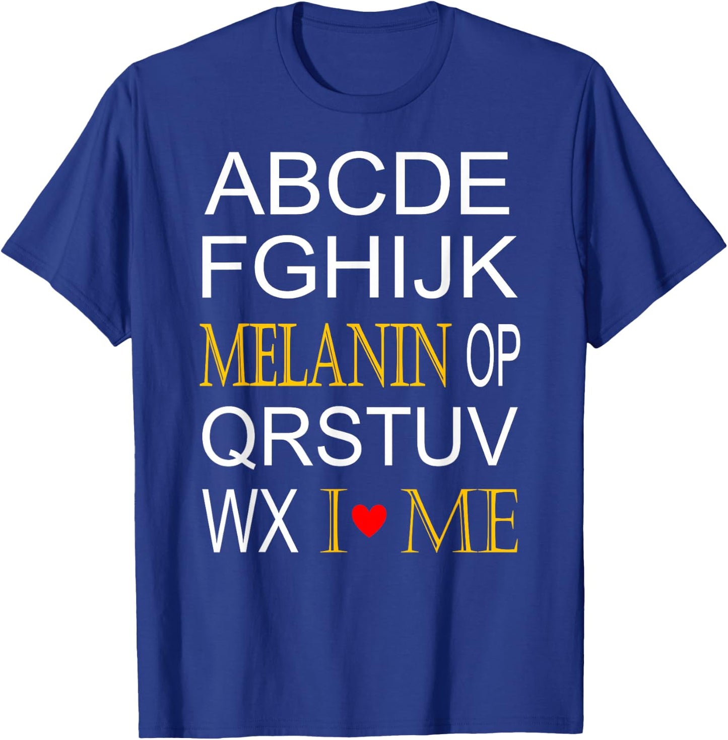 Melanin Abc's Art for African American Children T-Shirt - T-Shirt | Royal