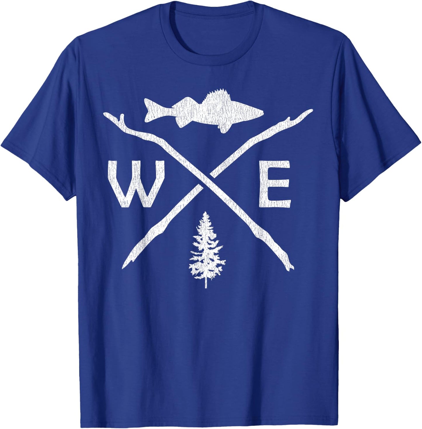 Walleye Fishing Outdoor Fisherman T-Shirt - T-Shirt | Royal