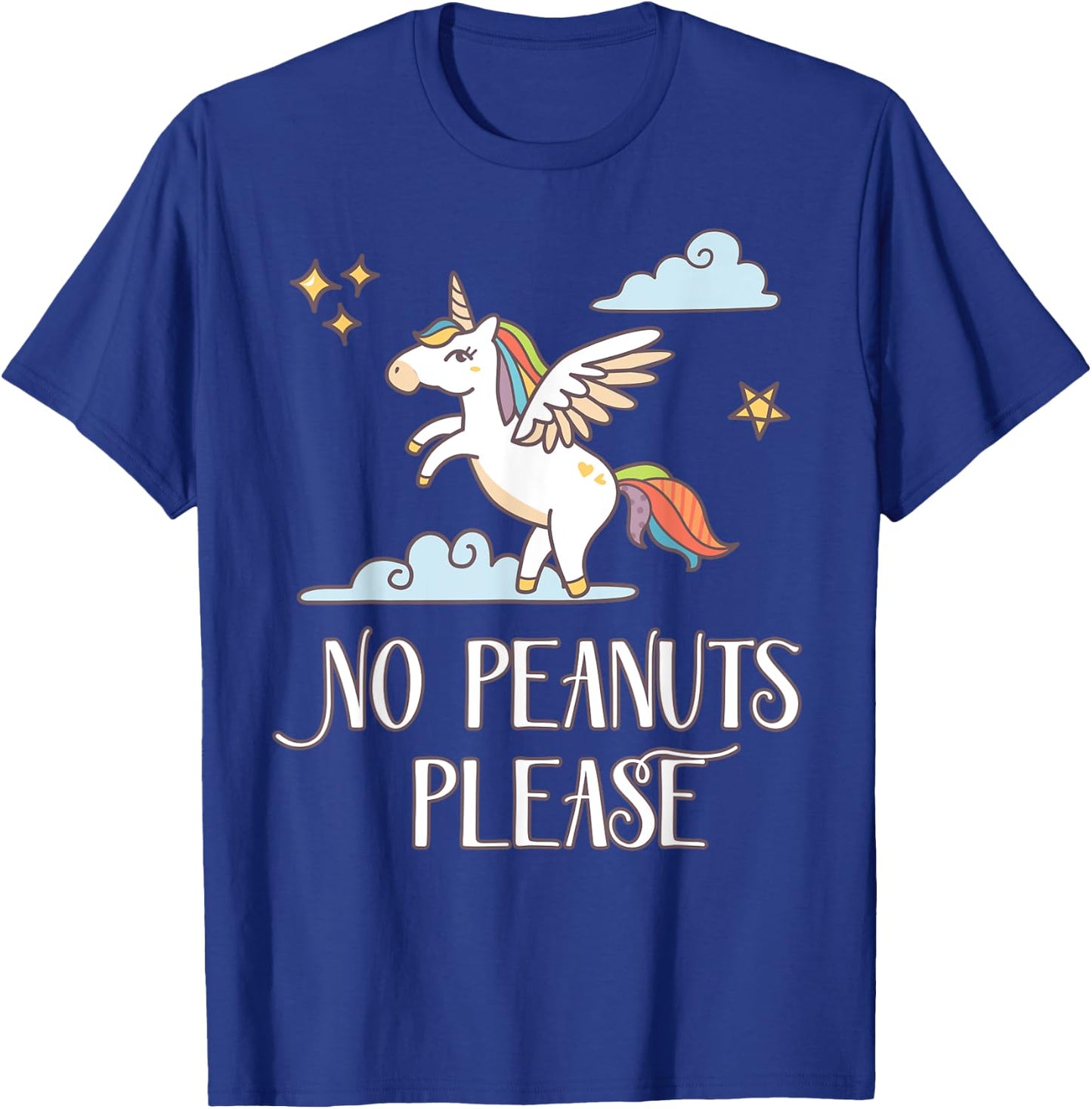 No Peanuts Please - Unicorn Theme for Peanut Allergy T-Shirt - T-Shirt | Royal