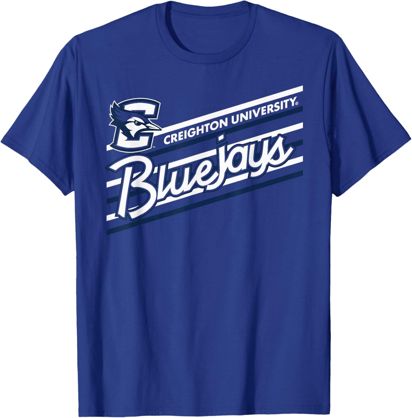 Creighton Bluejays Retro Performer Royal Officially Licensed T-Shirt - T-Shirt | Royal