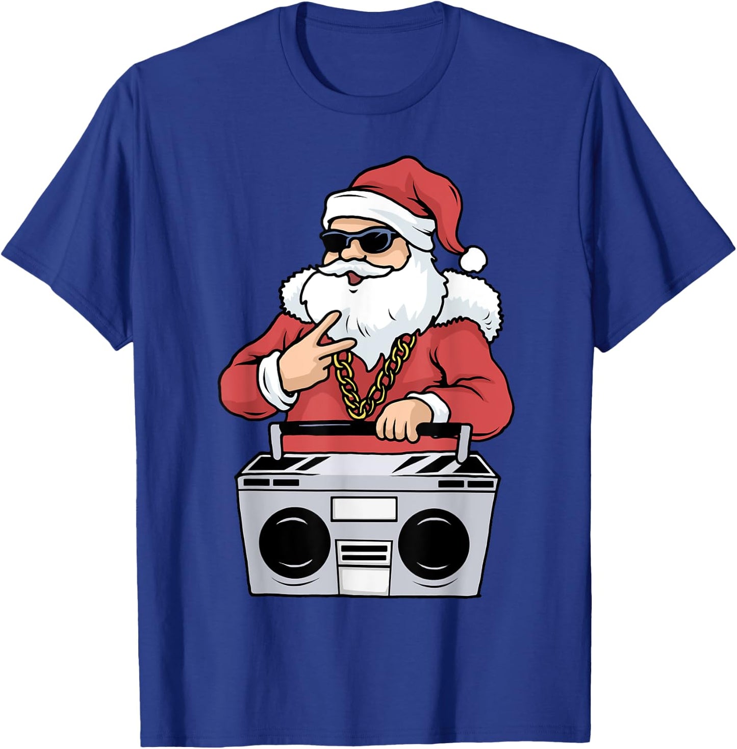 Hip Hop Santa Claus Gangster Christmas Ghettoblaster T-Shirt - T-Shirt | Royal