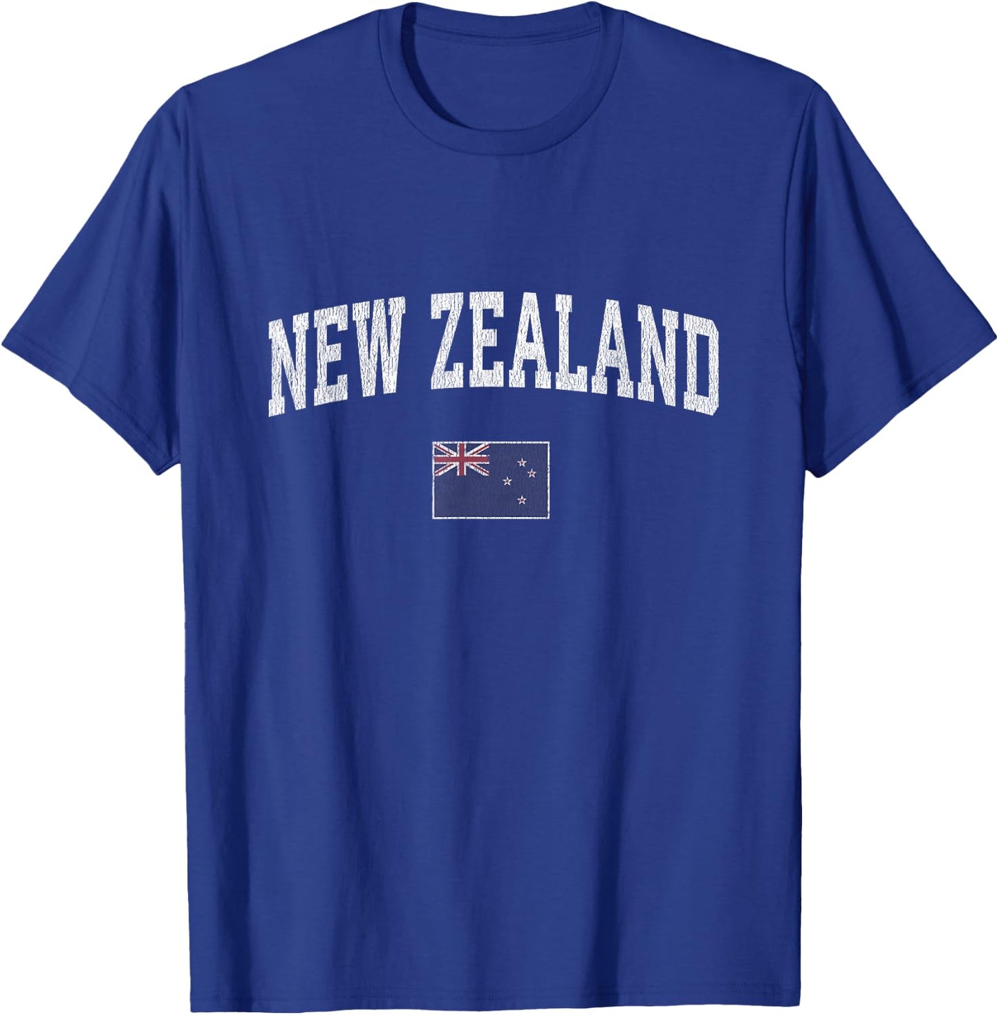 New Zealand Vintage Sports New Zealander Flag T-Shirt - T-Shirt | Royal