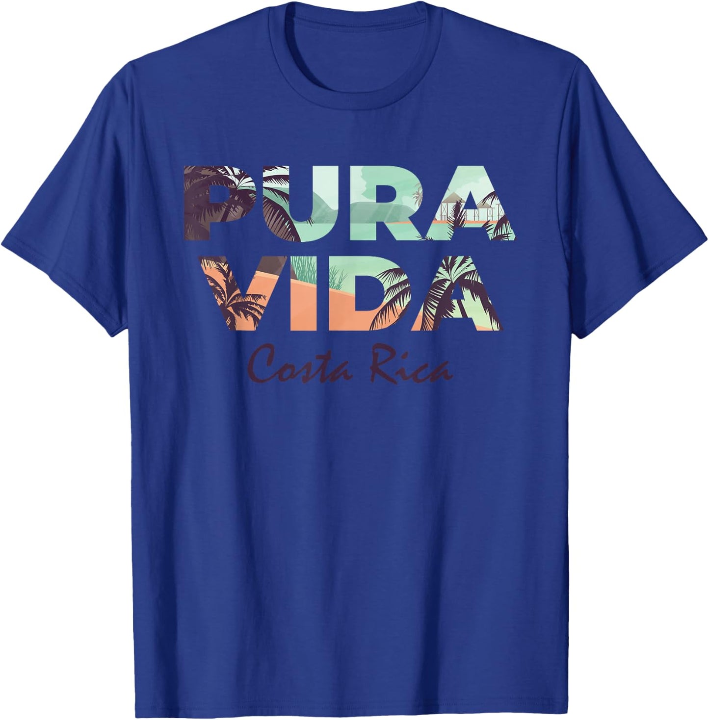 Pura Vida Costa Rica Shirt Colorful Tropical Beach T-Shirt - T-Shirt | Royal