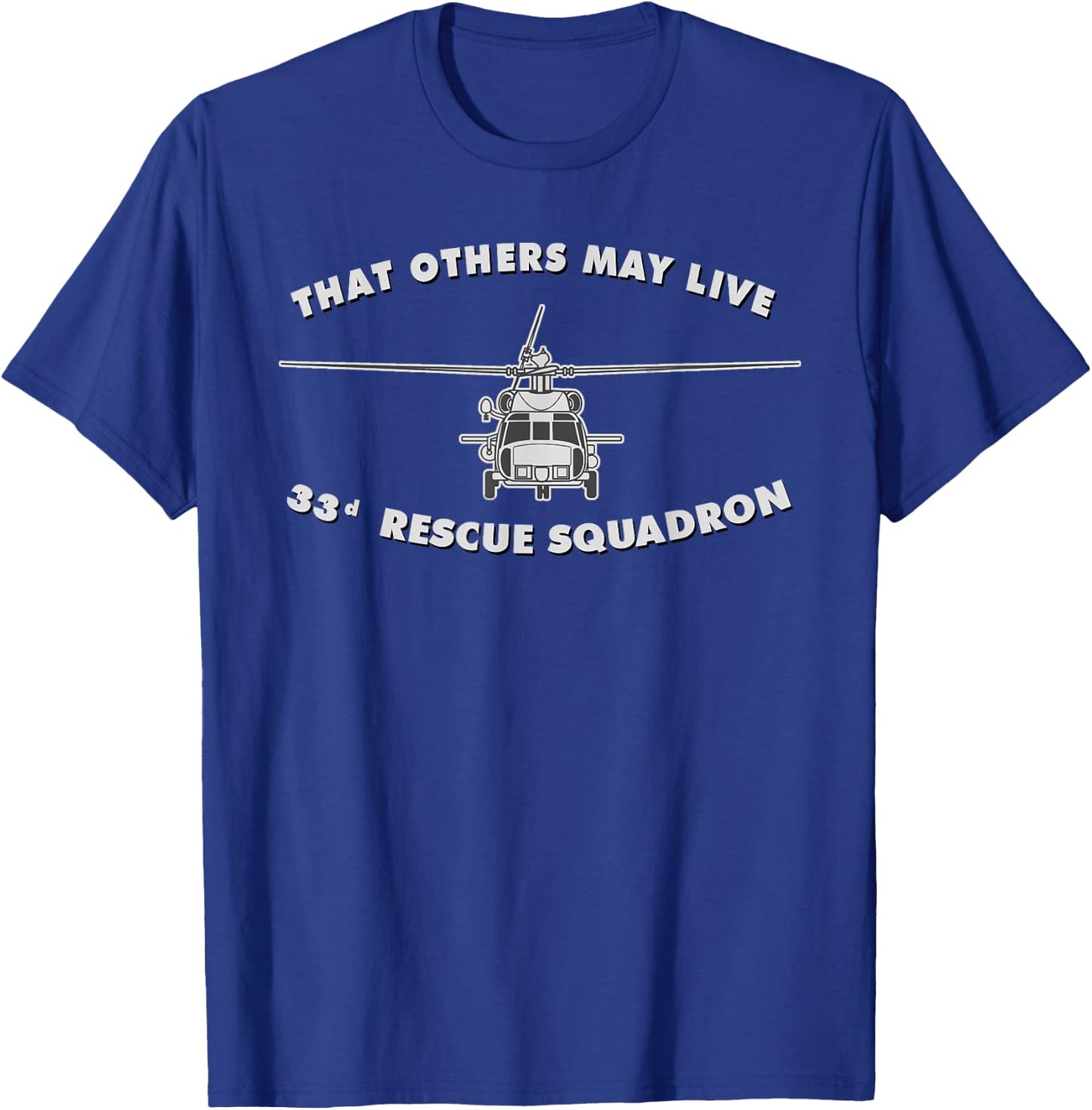 33rd Rescue Squadron HH-60 Pave Hawk Helicopter T-Shirt - T-Shirt | Royal