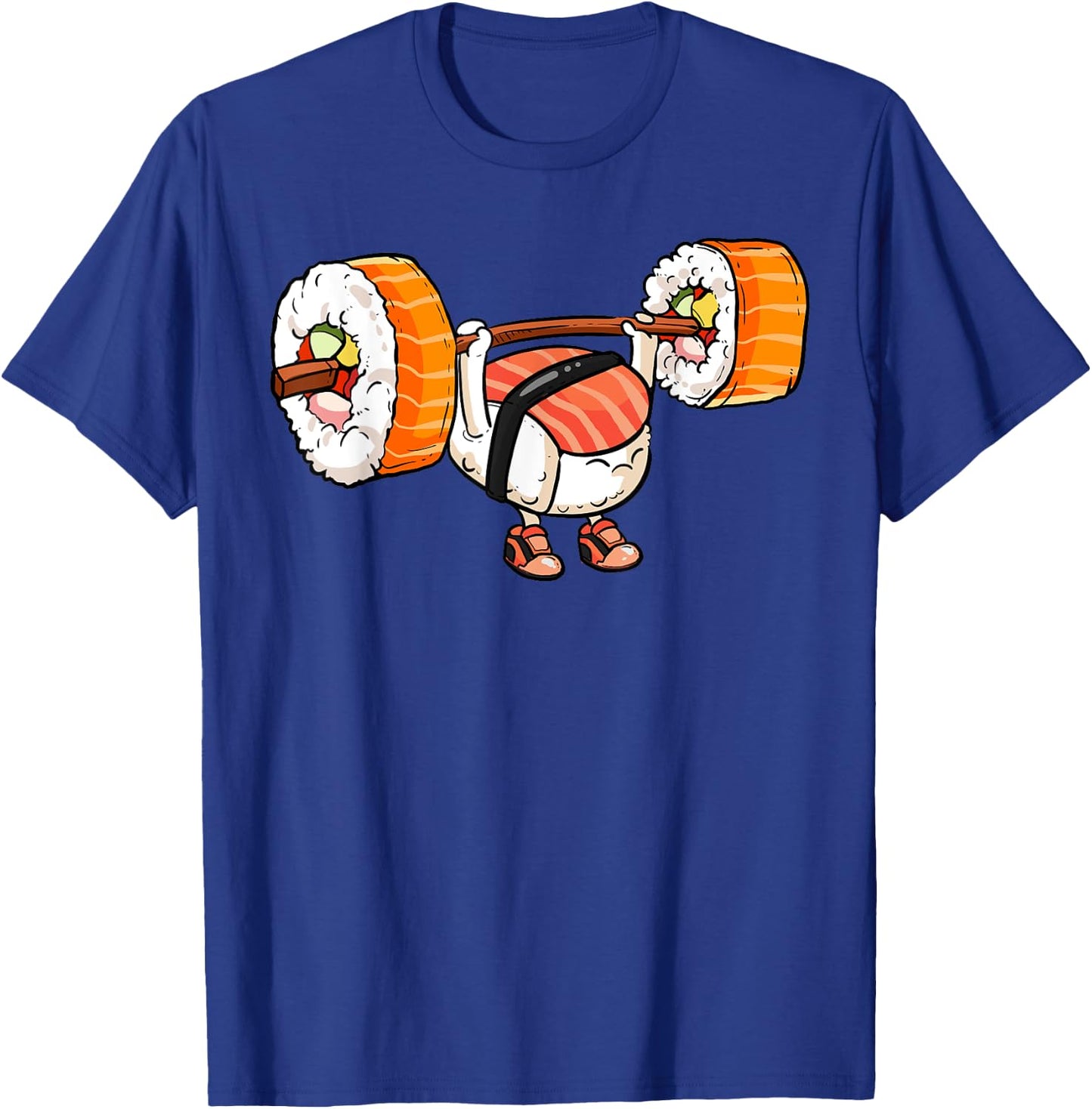 Sushi Weight Lifting Shirt Fitness Workout Training Gym T-Shirt - T-Shirt | Royal