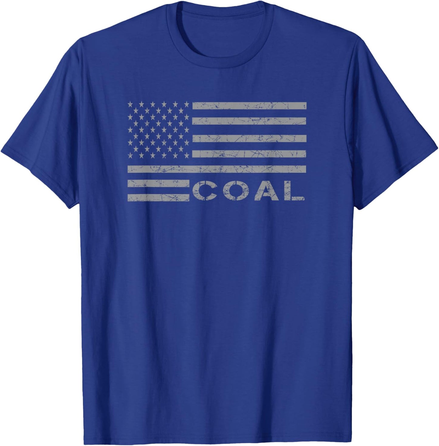 Vintage American Flag for Coal Mining T-Shirt - T-Shirt | Royal