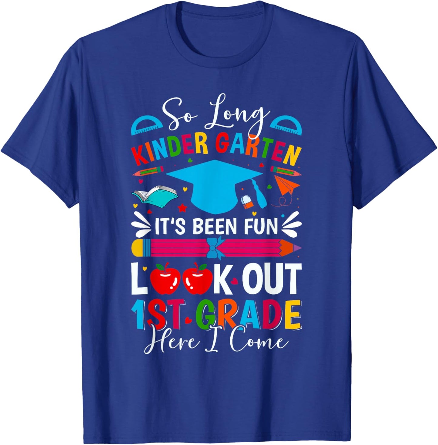 Kindergarten Graduation Graduate Kids Boys Girls T-Shirt - T-Shirt | Royal