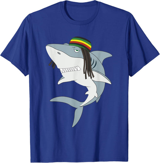 Funny Reggae Shark Reggae Shirt T-Shirt - T-Shirt | Royal