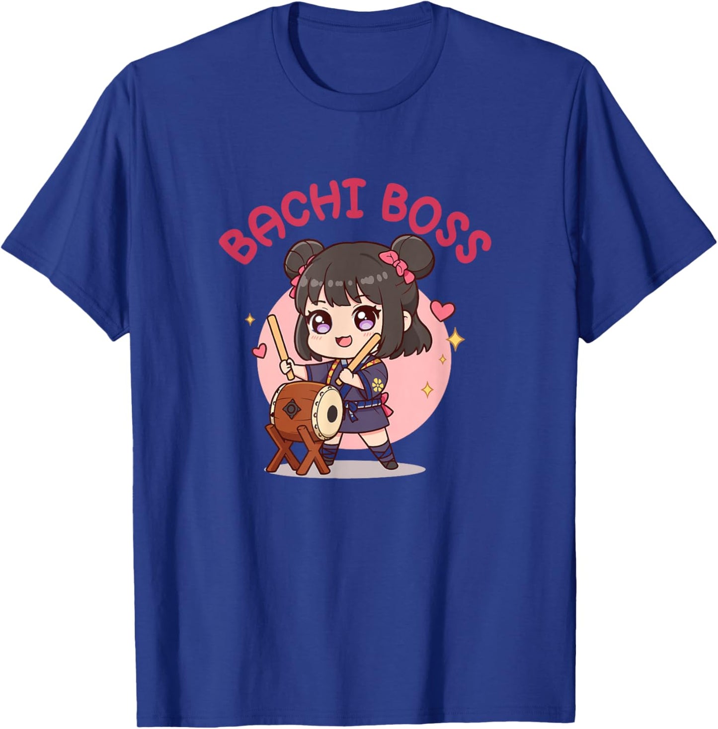 Bachi Boss Cute Kawaii Taiko Drummer Girl T-Shirt - T-Shirt | Royal