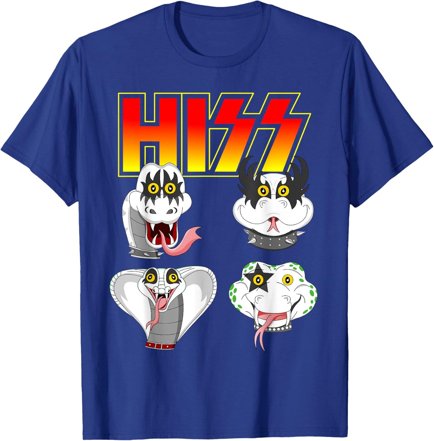 Hiss Funny Snake Lover Rock And Roll Band Gift T-Shirt - T-Shirt | Royal