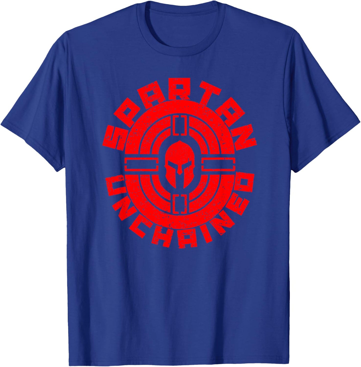 Spartan Unchained Bodybuilding Warrior Race Gym T-Shirt - T-Shirt | Royal